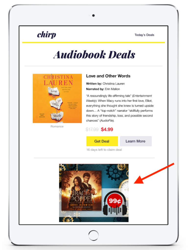 Promoting Chirp Audiobooks with BookBub Ads BookBub Support (Partners)